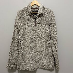 True Grit Men's Tan Zip-Up Sherpa Sweater